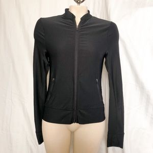 Sleek Black Active Zip Jacket